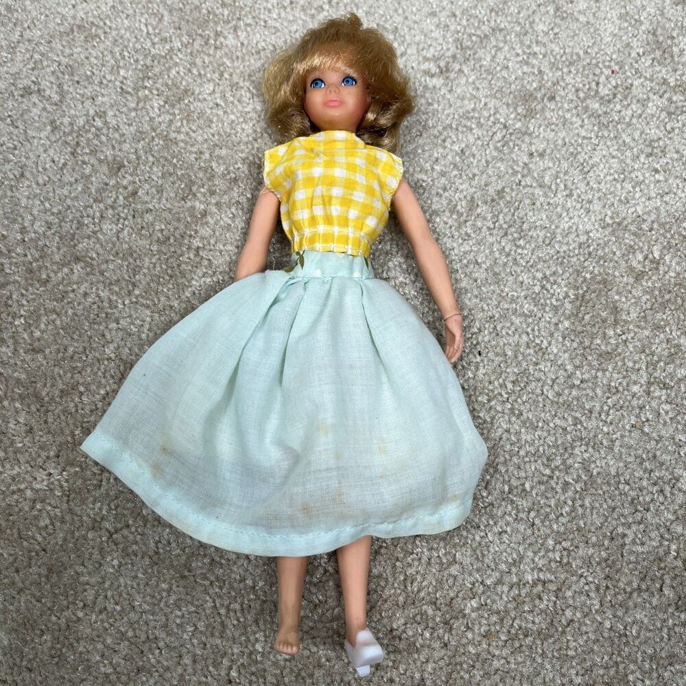 Vtg 1972 Mattel Skipper Doll TNT Bendable Knee Taiwan Custom outfit No Neck Mark